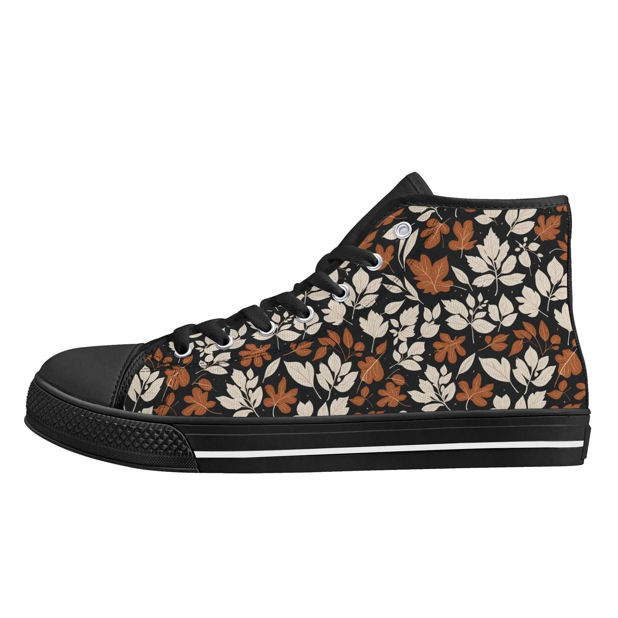 Womens Rubber High Top Dark Autumn Canvas Shoes