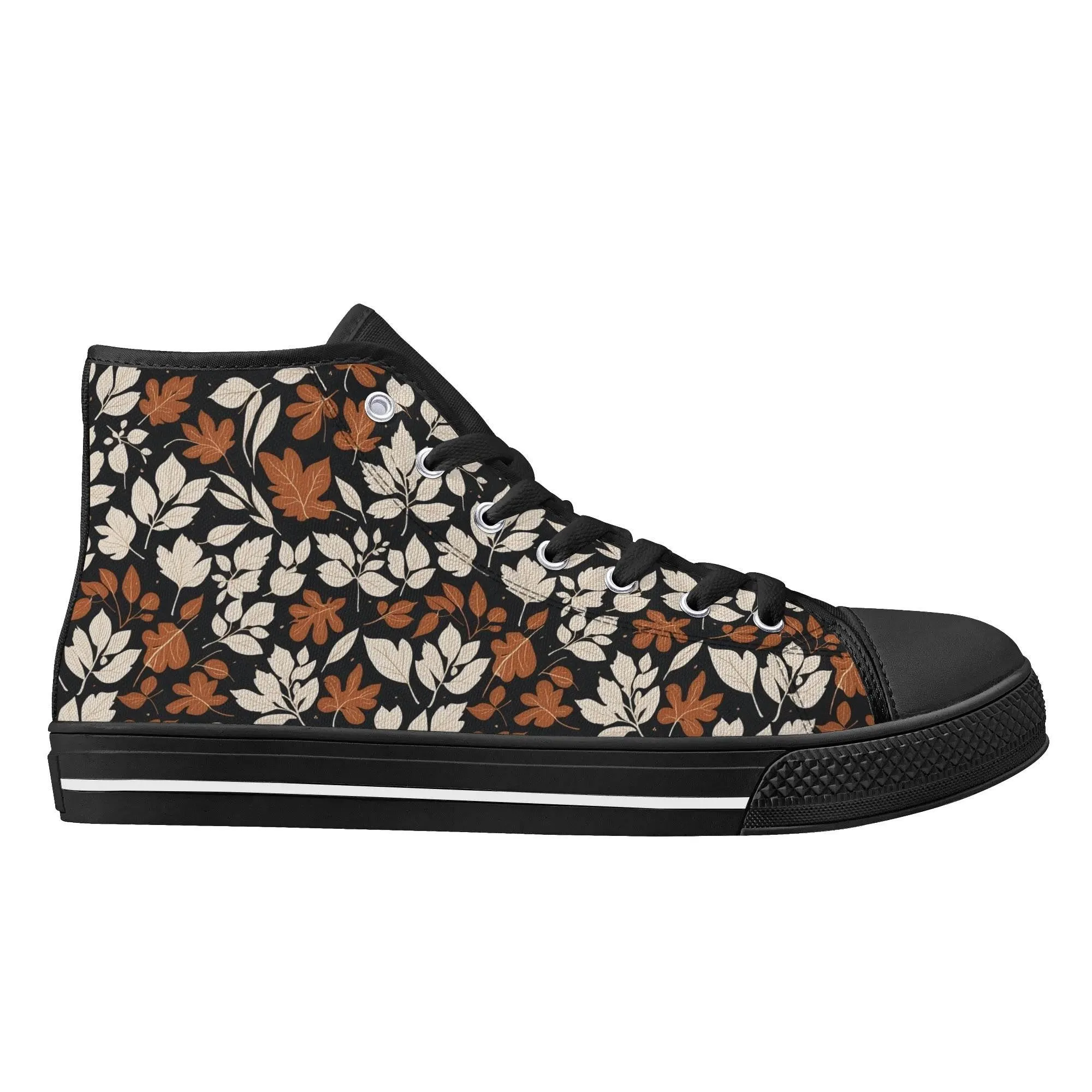 Womens Rubber High Top Dark Autumn Canvas Shoes