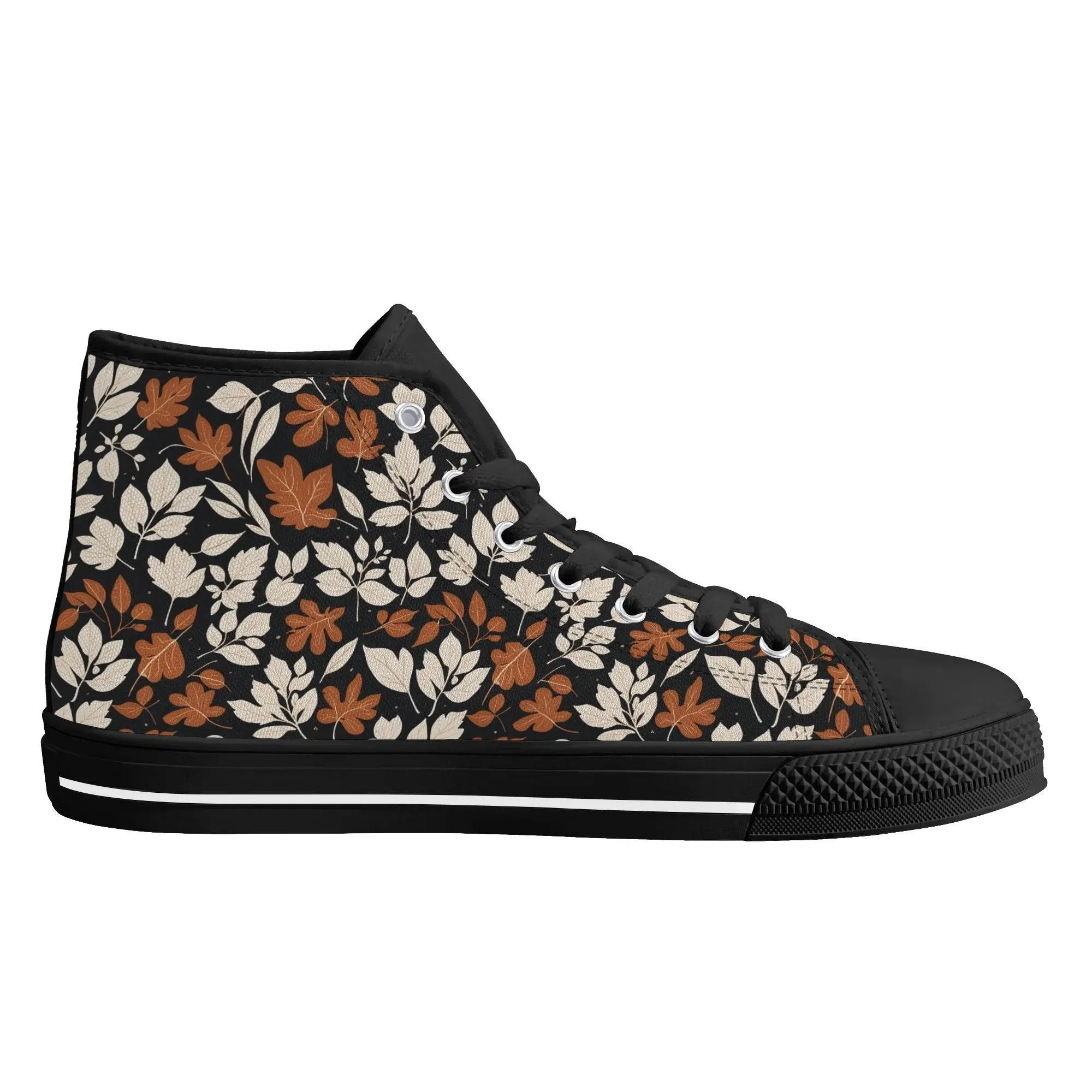 Womens Rubber High Top Dark Autumn Canvas Shoes