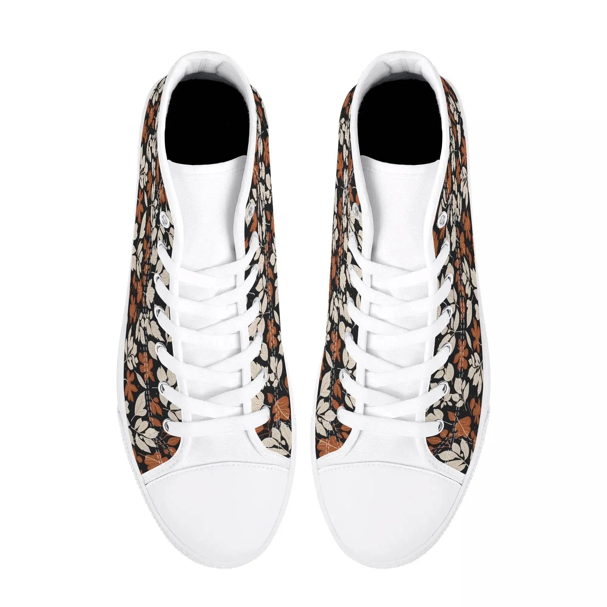 Womens Rubber High Top Dark Autumn Canvas Shoes